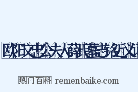 欧阳文忠公夫人薛氏墓志铭近义词是什么意思的图片